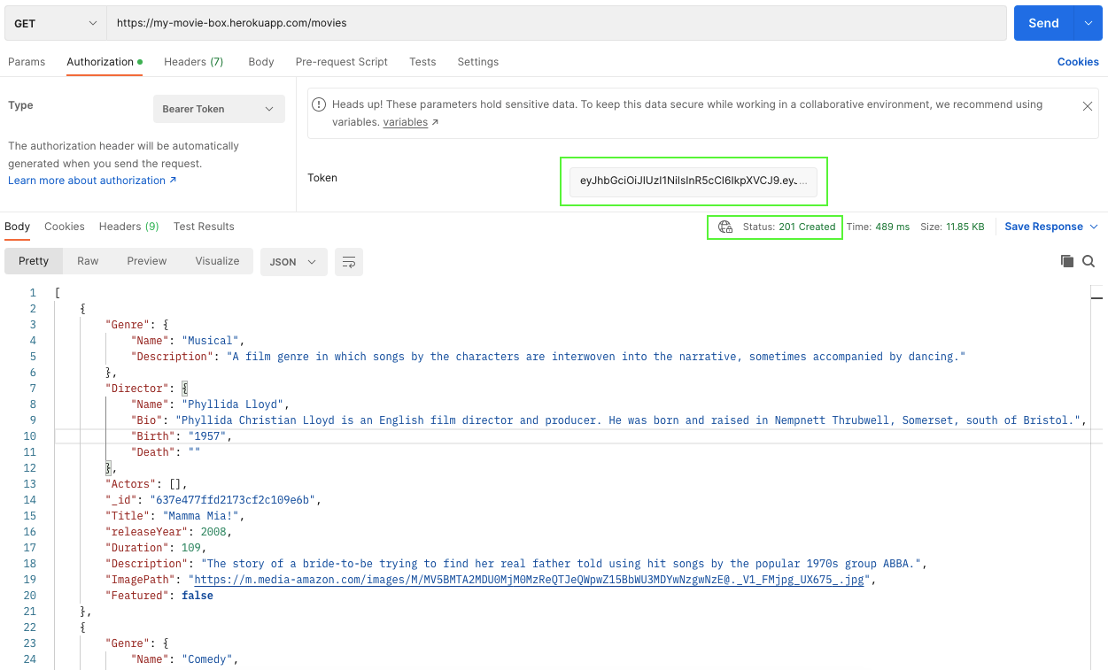 Screenshot of Postman